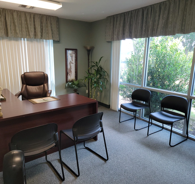 a view of the owners office